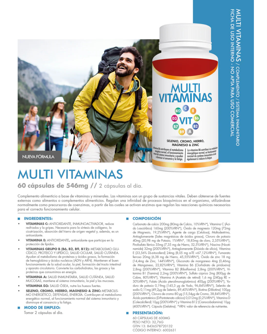 Multivitaminas– Energía, Inmunidad y Bienestar