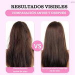 Mini Plancha De Pelo Portatil 2en1 Cepillo y Rizador Rosa