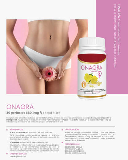 Aceite de Onagra– Equilibrio Hormonal y Bienestar Femenino